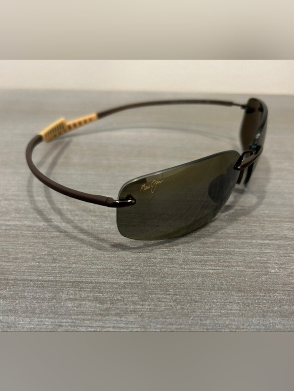 Maui Jim Men's Brown Rimless  Sunglasses 742-23 Kupuna